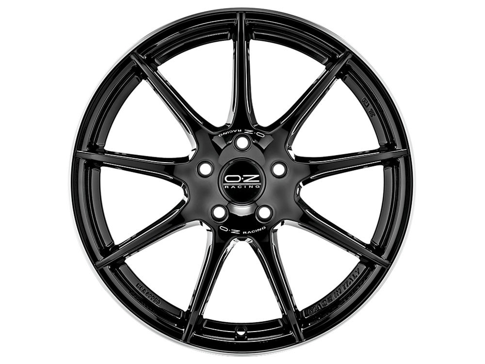Felgen OZ VELOCE GT 8.0x18 5x114.3 ET45 Gloss Black+diamond Lip+silver Lettering