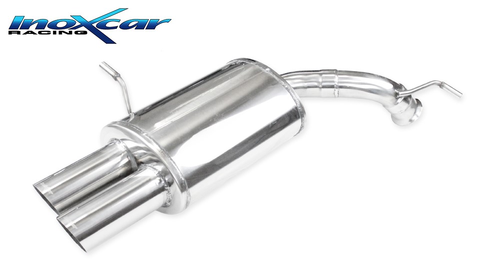 Image of Endschalldämpfer Inoxcar 2x80mm Racing Angled für PEUGEOT 407 SW (6E_, 6D_) 2.7 HDi 204ps