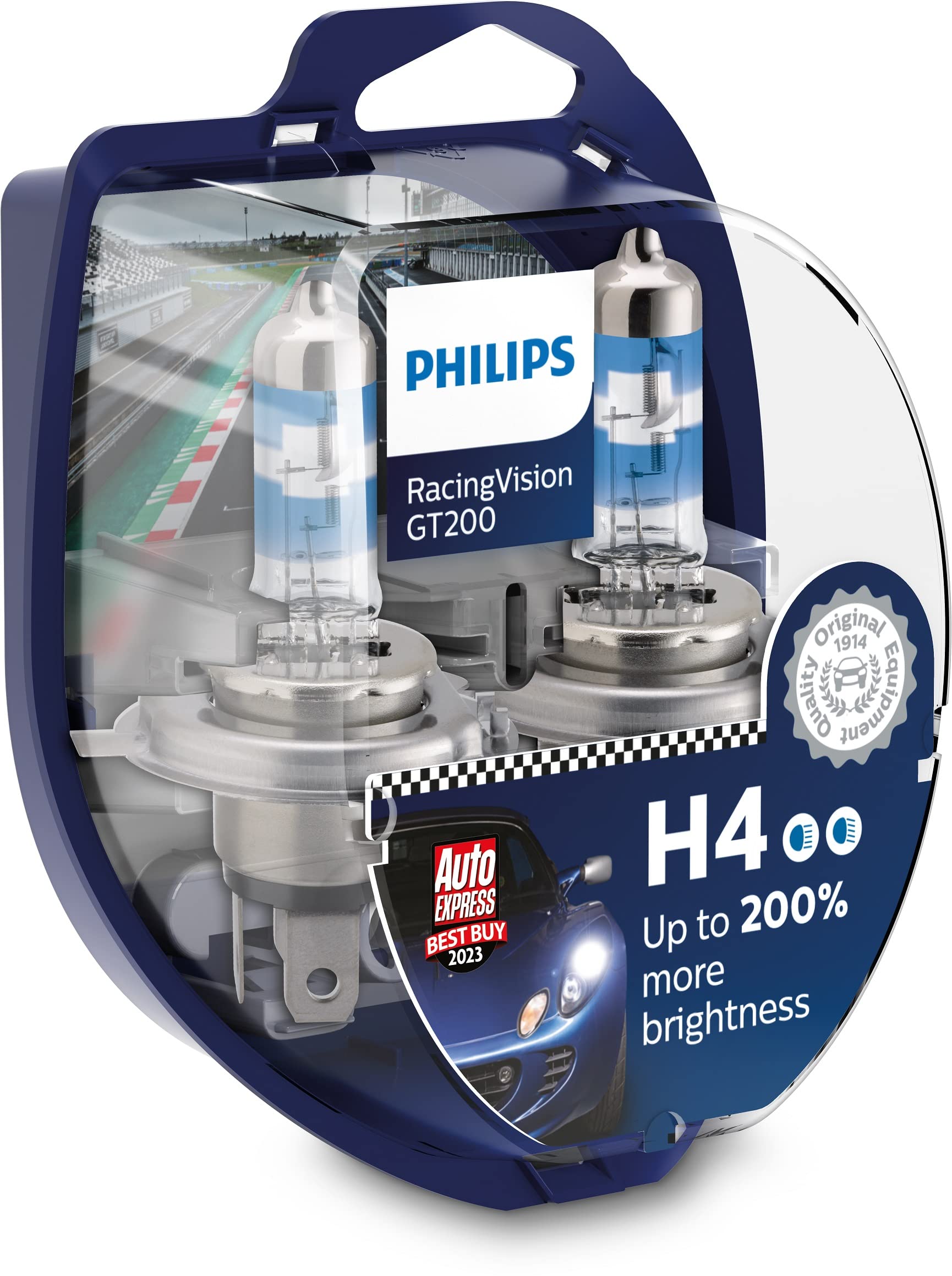Image of Scheinwerferlampen Philips RacingVision GT200 H4 Duopack