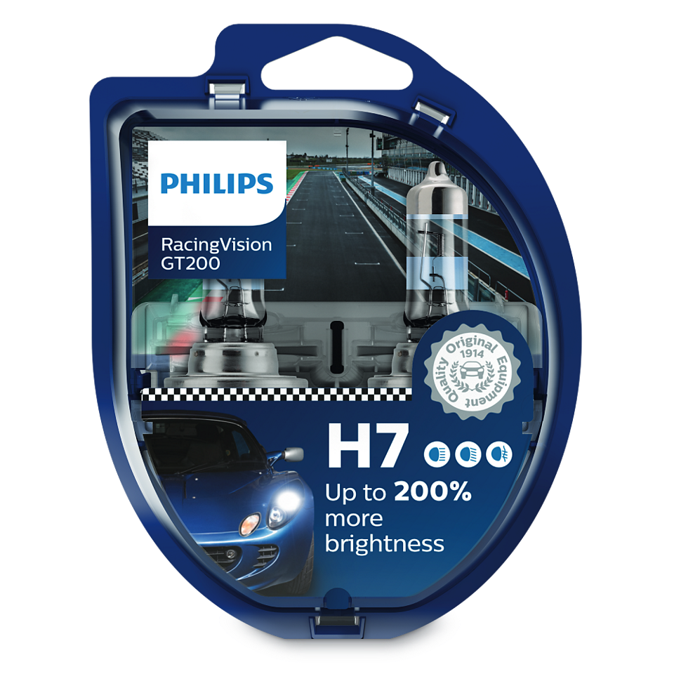 Image of Scheinwerferlampen Philips RacingVision GT200 H7 Duopack