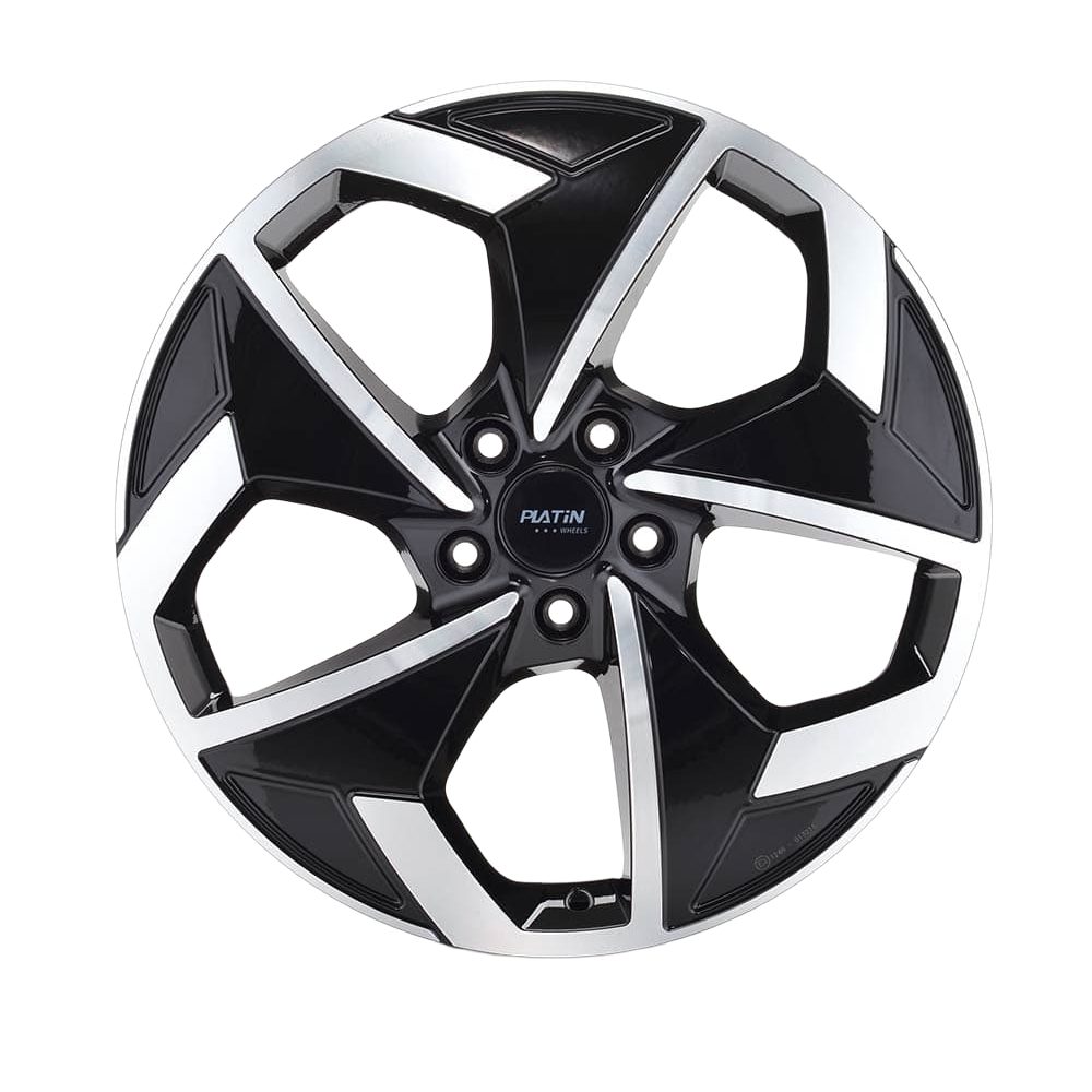 Platin P104 8.0x19 5x108 ET48 BLACK POLISHED Felgen