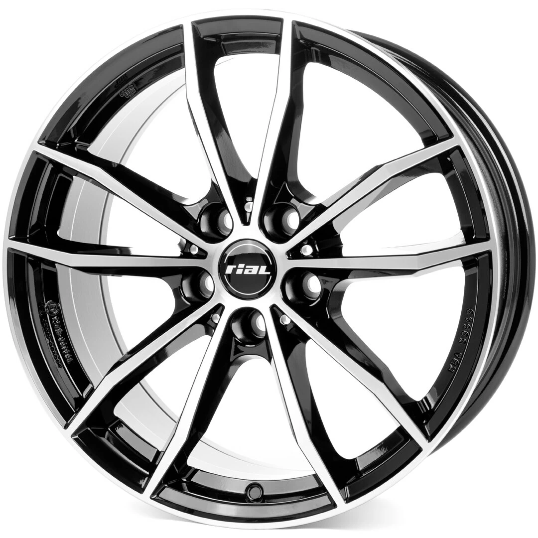 Felgen RIAL X12 7.5x18 5x112 ET25 Diamond-black Frontpolished