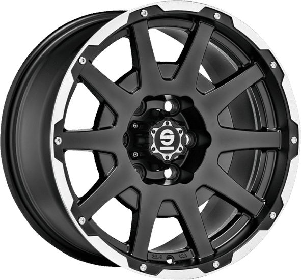 Felgen Sparco DAKAR 8.5x17 6x114.3 ET25 Matt Black Lip Polished+rivets