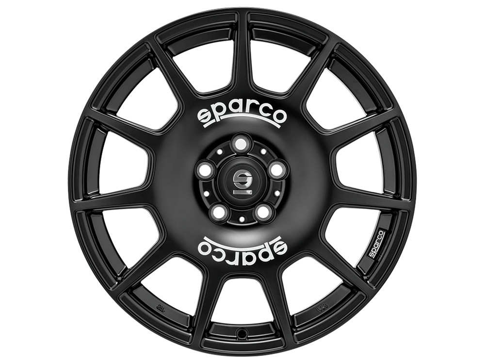 Felgen Sparco TERRA 8.0x18 5x100 ET35 Matt Black White Lettering