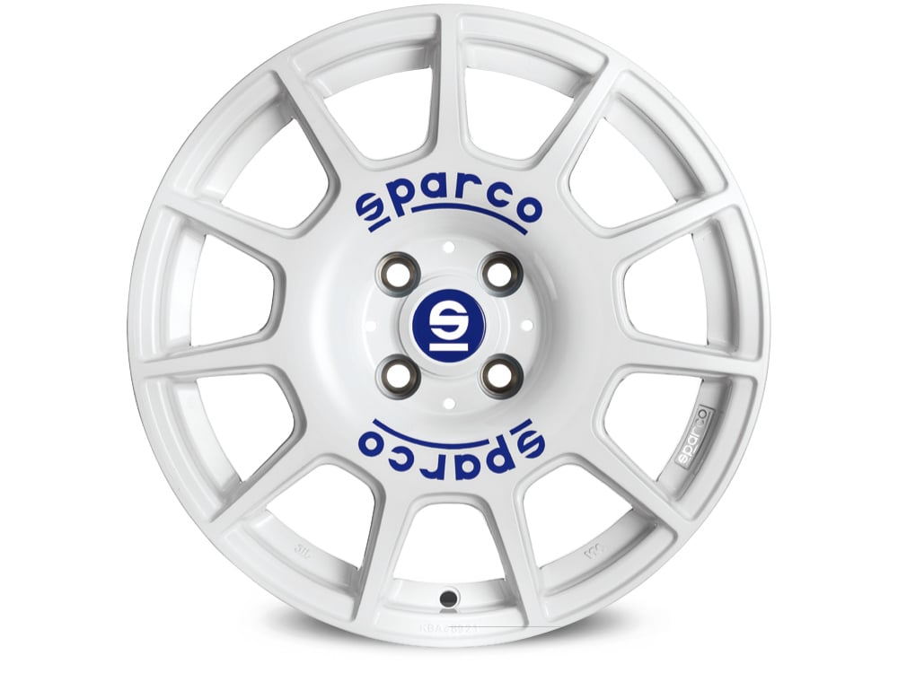 Felgen Sparco TERRA 7.0x16 4x108 ET25 White Blue Lettering