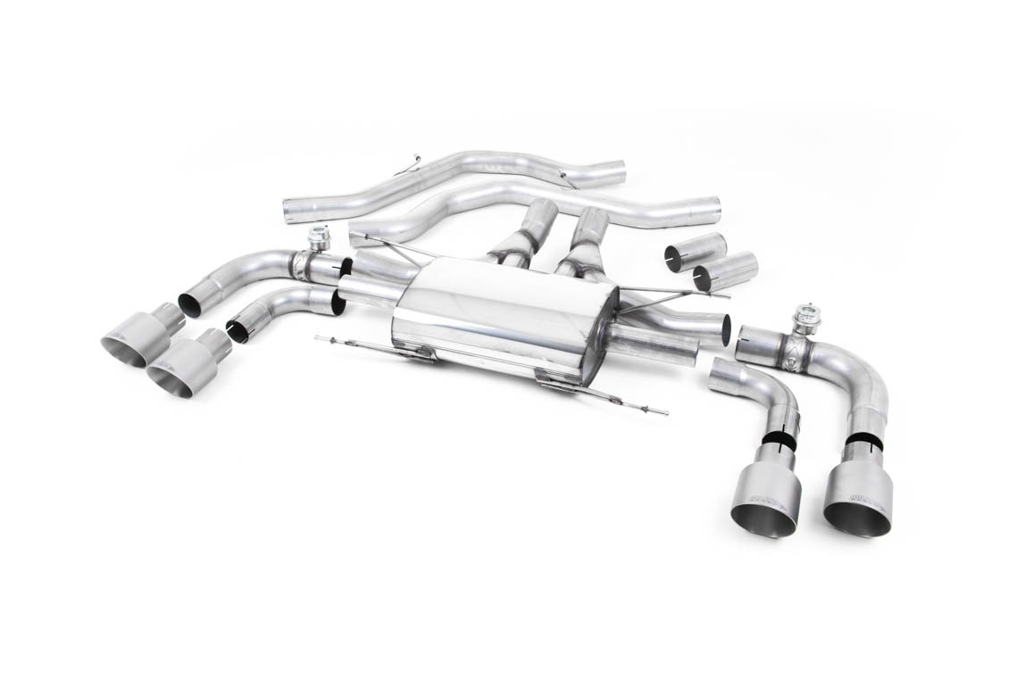 Image of Cat-Back Milltek 2.75" Quad 100mm GT100 für ALFA ROMEO GIULIA (952_) 2.9 Quadrifoglio (952AAM24) 510ps