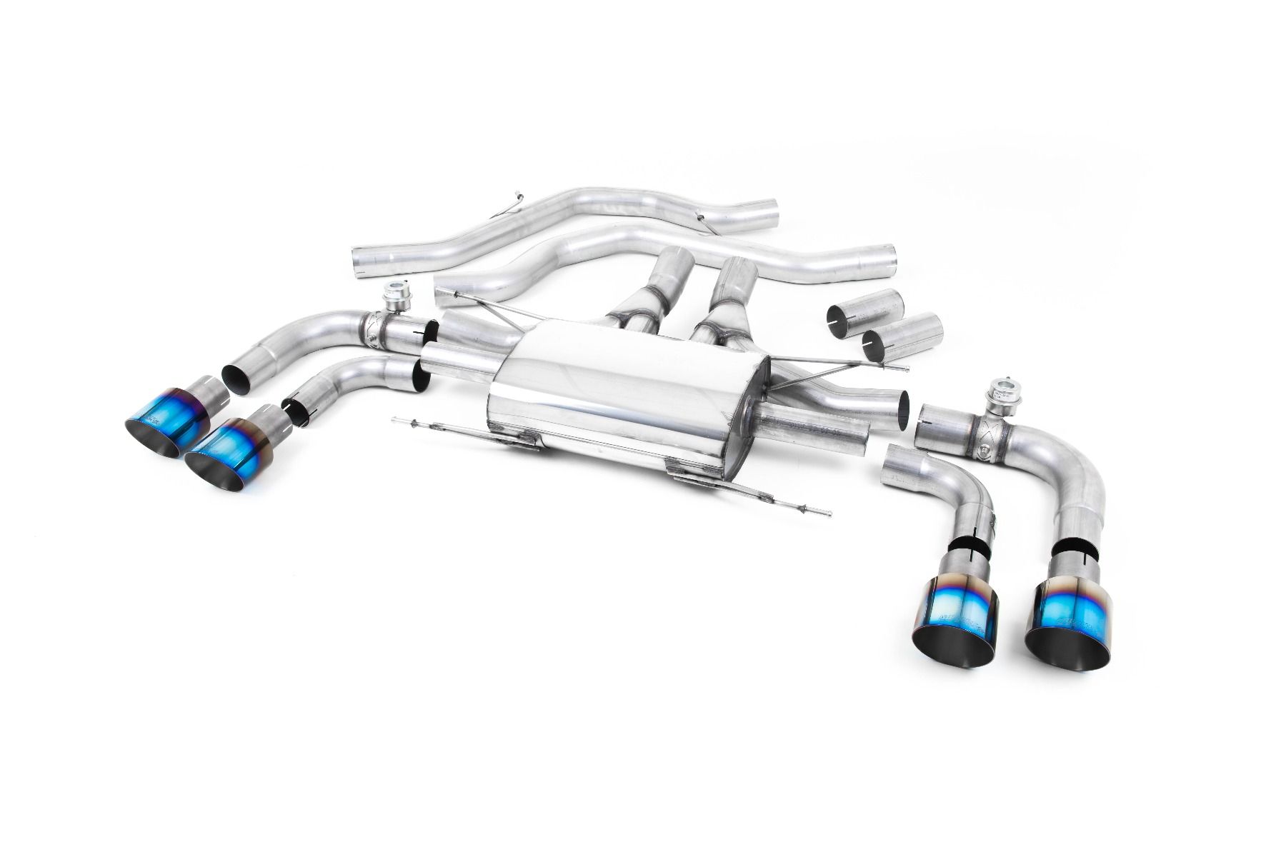 Image of Cat-Back Milltek 2.75" Quad 100mm GT100