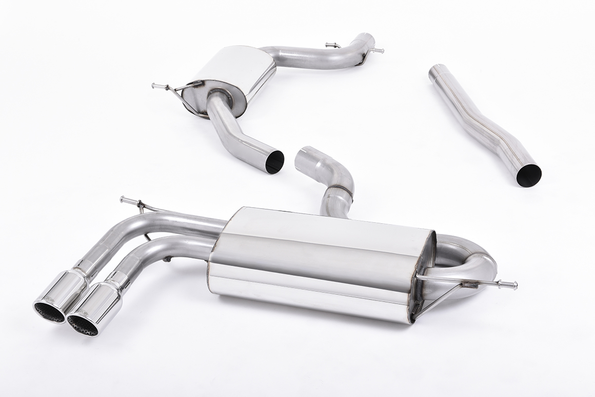 Image of Cat-Back Milltek 69.85 Twin 80mm Jet für AUDI A3 Sportback (8PA) 1.8 TFSI 160ps
