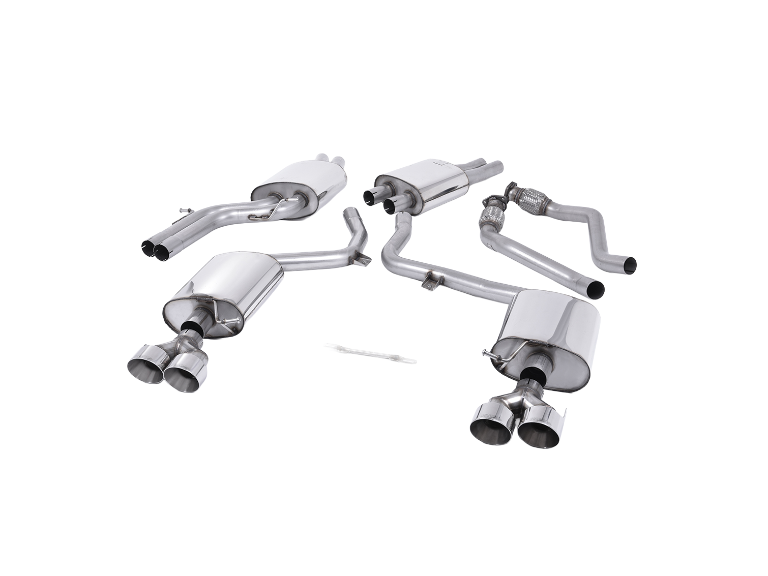 Image of Cat-Back Milltek 60.3 Quad GT-100 Polished