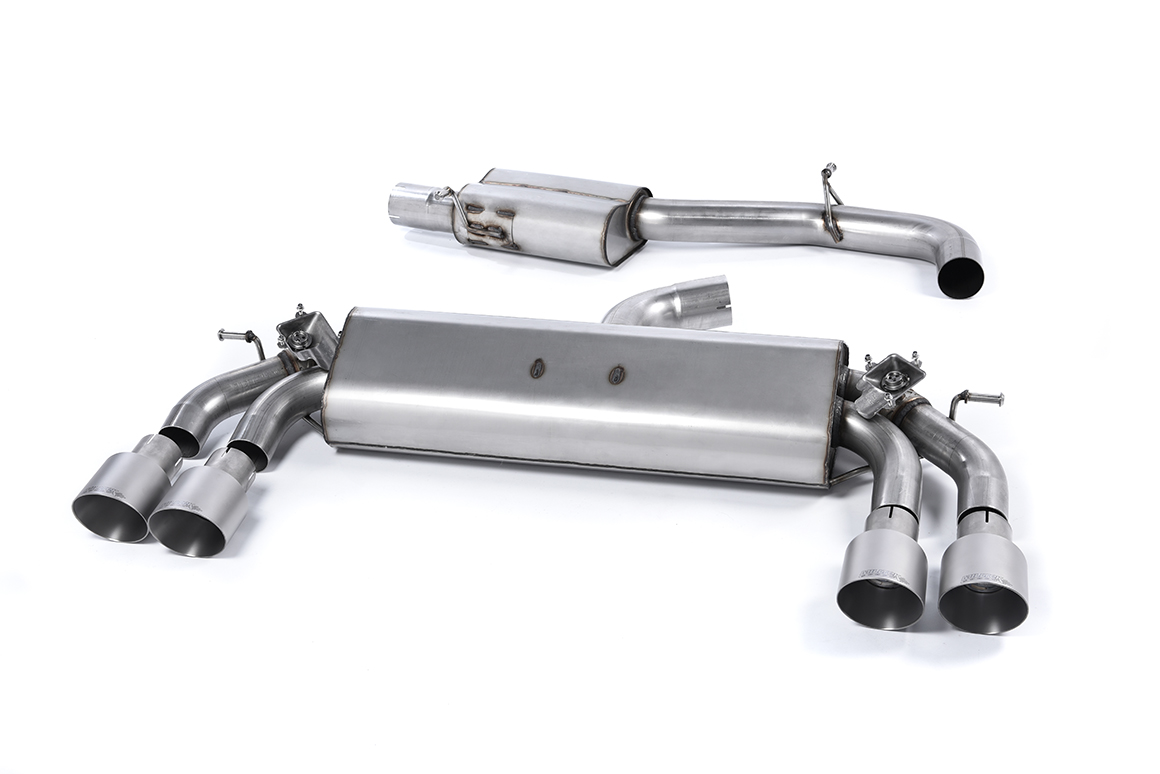 Image of Cat-Back Milltek 3" Quad 100mm GT100 für AUDI A3 (8V1, 8VK) S3 quattro 300ps