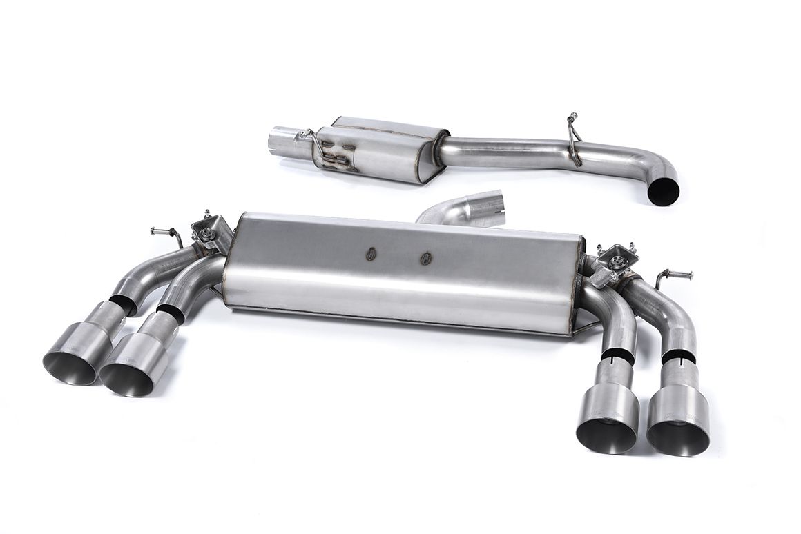 Image of Cat-Back Milltek 3" Quad 100mm GT100 für AUDI A3 Sportback (8VA, 8VF) S3 quattro 300ps
