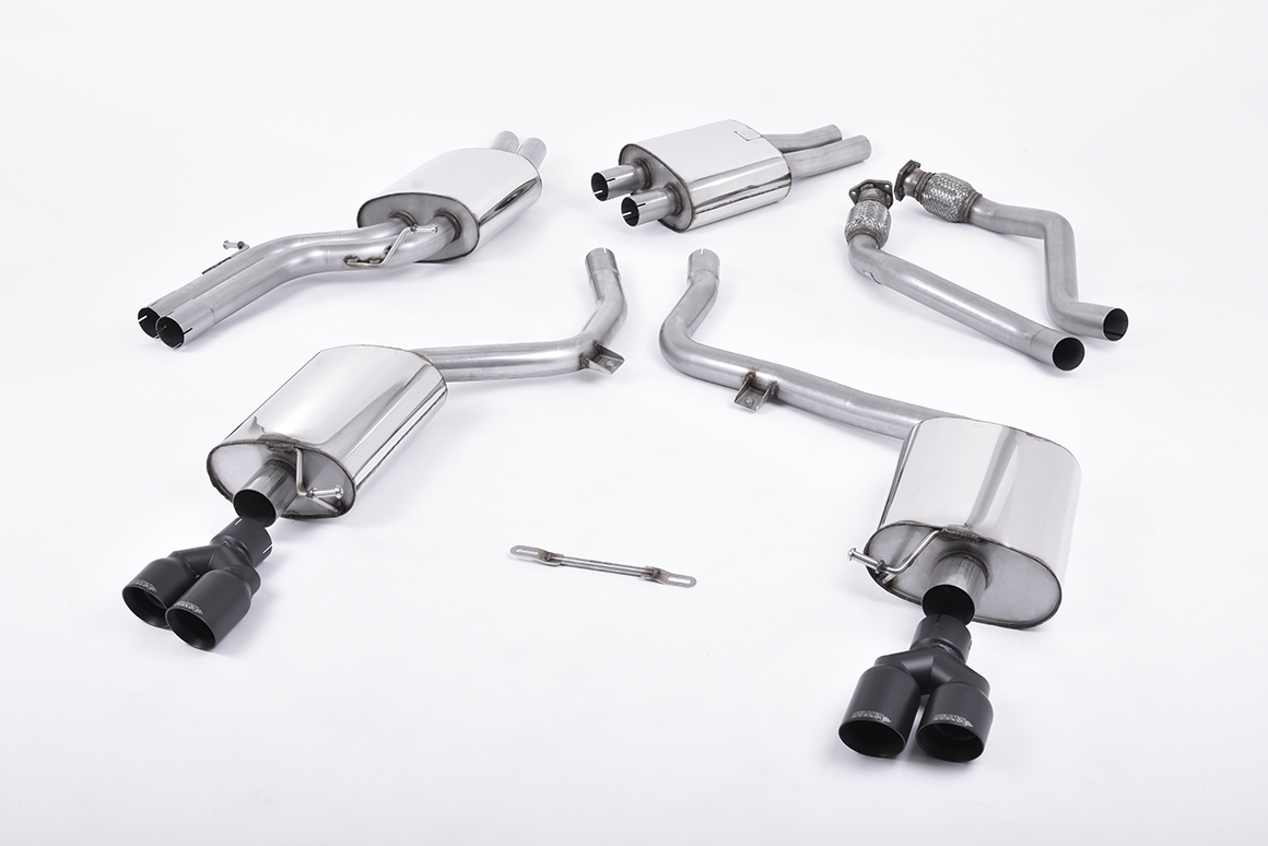Cat-Back Milltek  2.35" Twin 80mm GT80 für AUDI A4 B8 Avant (8K5)  S4 quattro 333ps