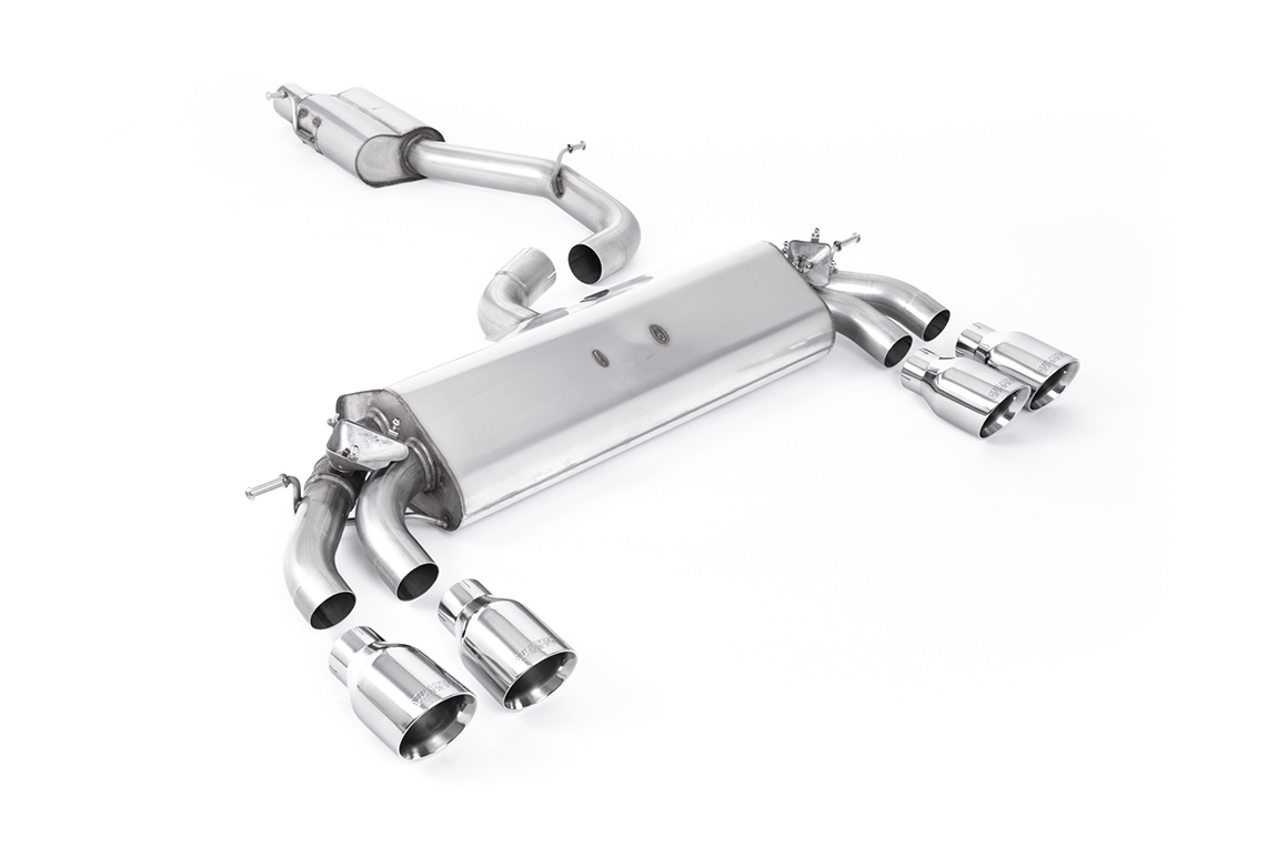Image of OPF-Back Milltek 3" Quad 100mm GT100 für AUDI A3 (8V1, 8VK) S3 quattro 300ps