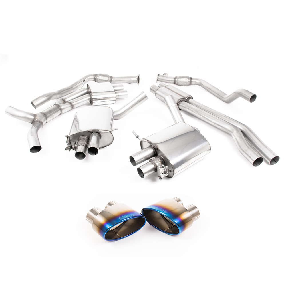 Image of OPF-Back Milltek 2.75" Burnt/Blue Titanium Tips