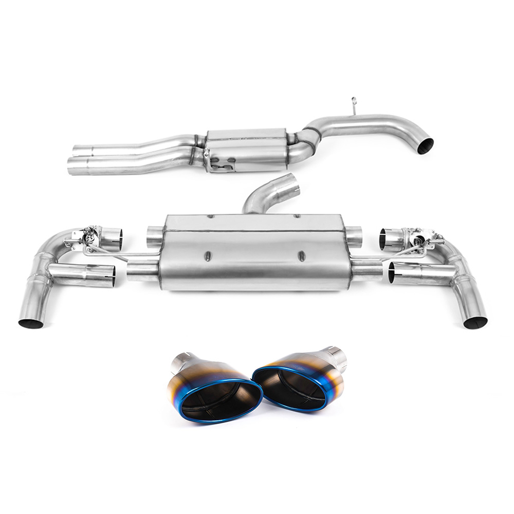 Image of OPF-Back Milltek 3.15" Burnt Titanium Trims für AUDI A3 Sportback (8VA, 8VF) RS3 quattro 400ps