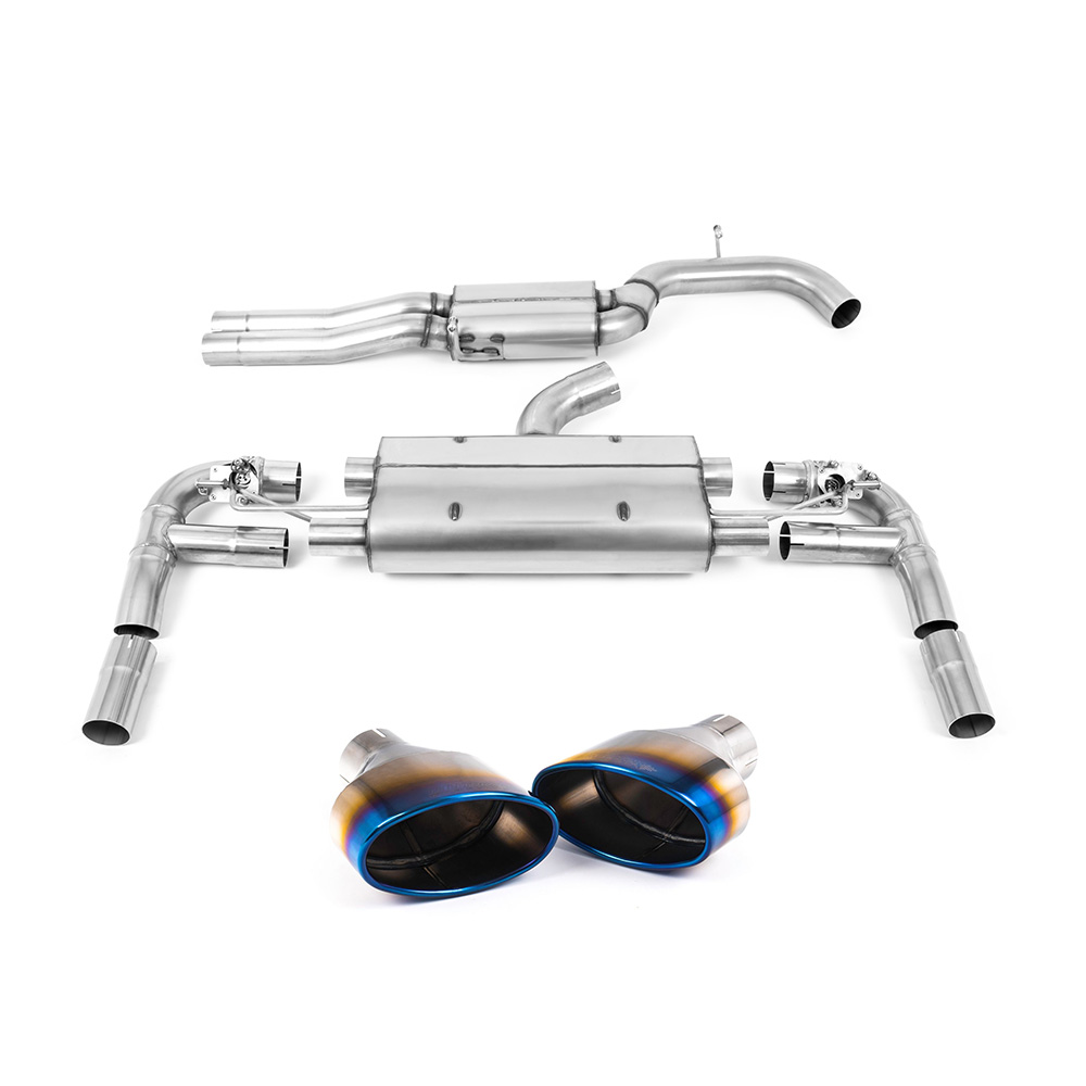 Image of OPF-Back Milltek 3.15" Burnt/Blue Titanium Trims