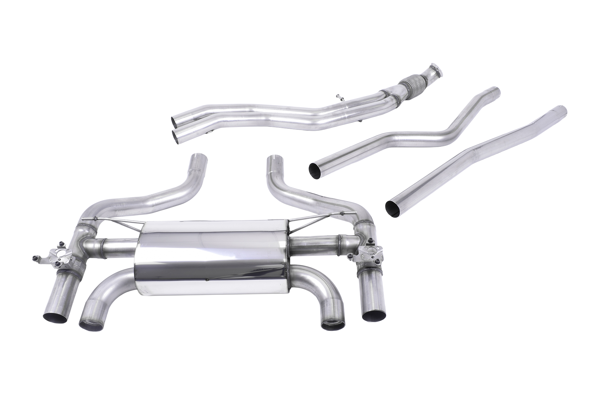 Image of Cat-Back Milltek N/A Carbon Jet-90 Trims