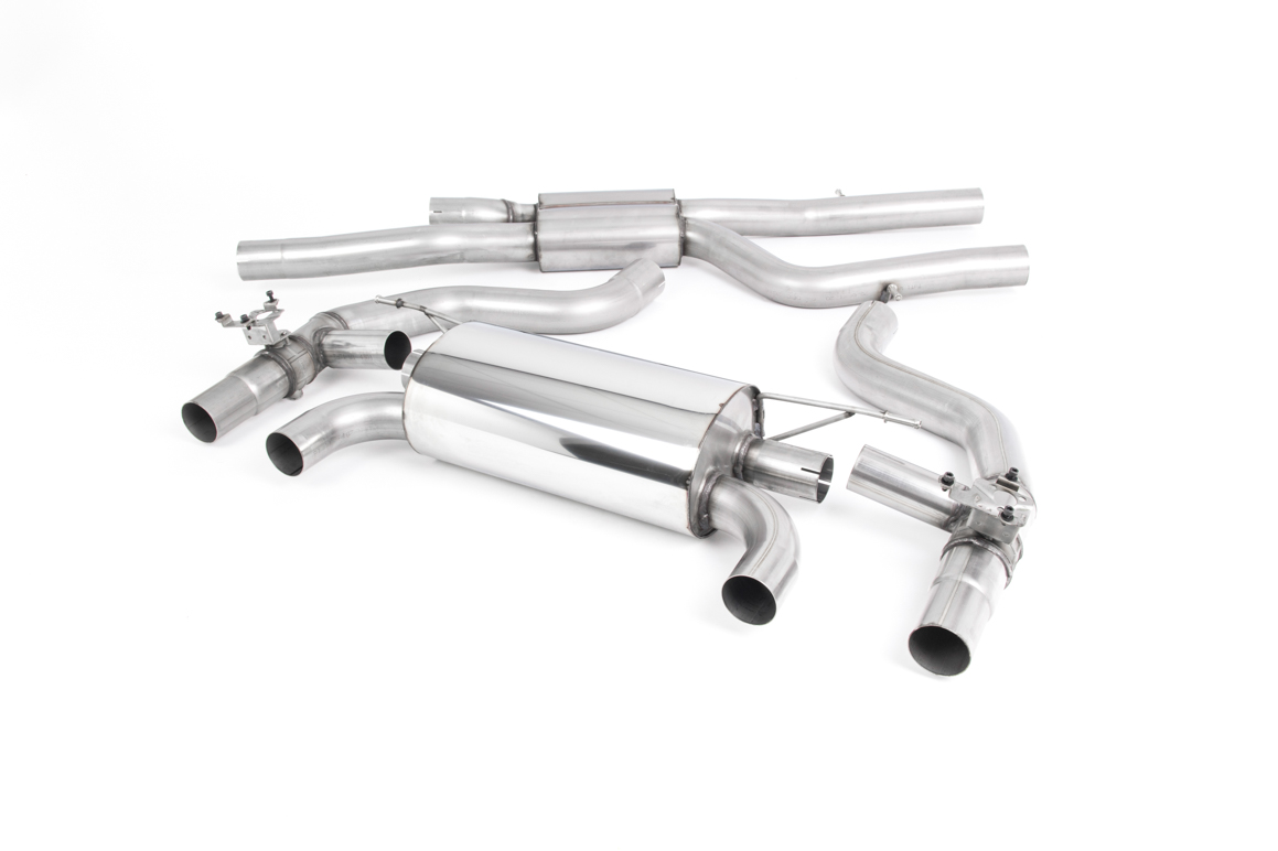 Image of Cat-Back Milltek 2.75" Quad 90mm GT90 Polished Trims