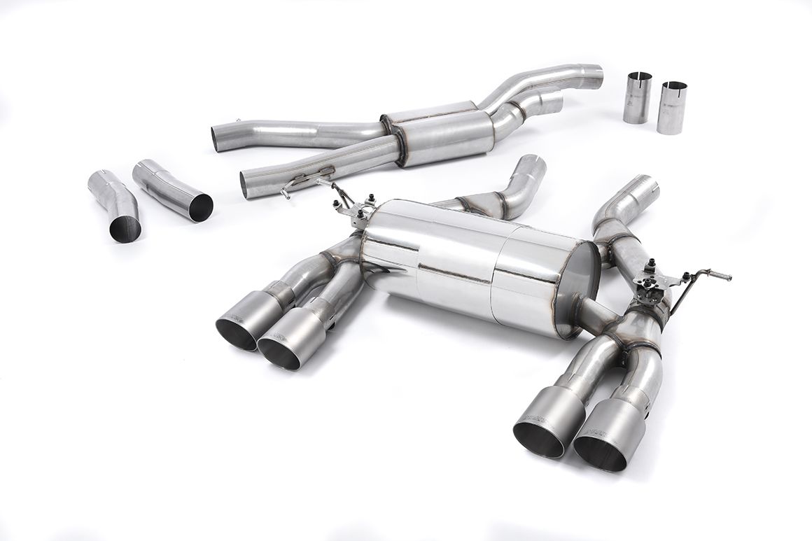 Image of Cat-Back Milltek 2.75" Quad 90mm GT90 für BMW 3 (F30, F80) M3 Competition 450ps