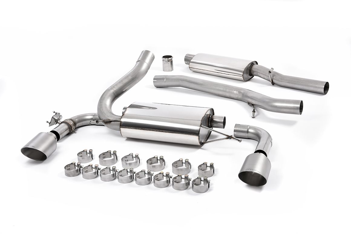 Cat-Back Milltek  3" Dual Brushed Titanium  GT-115 für FORD FOCUS III  2.3 RS AWD 350ps