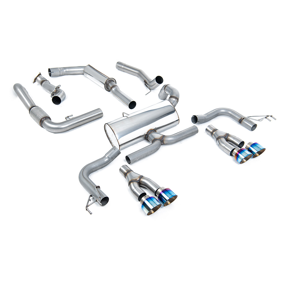 Image of Cat-Back Milltek 3" GT-100 Burnt Titanium für HONDA CIVIC IX (FK) 2.0 i-VTEC Type R (FK2) 310ps