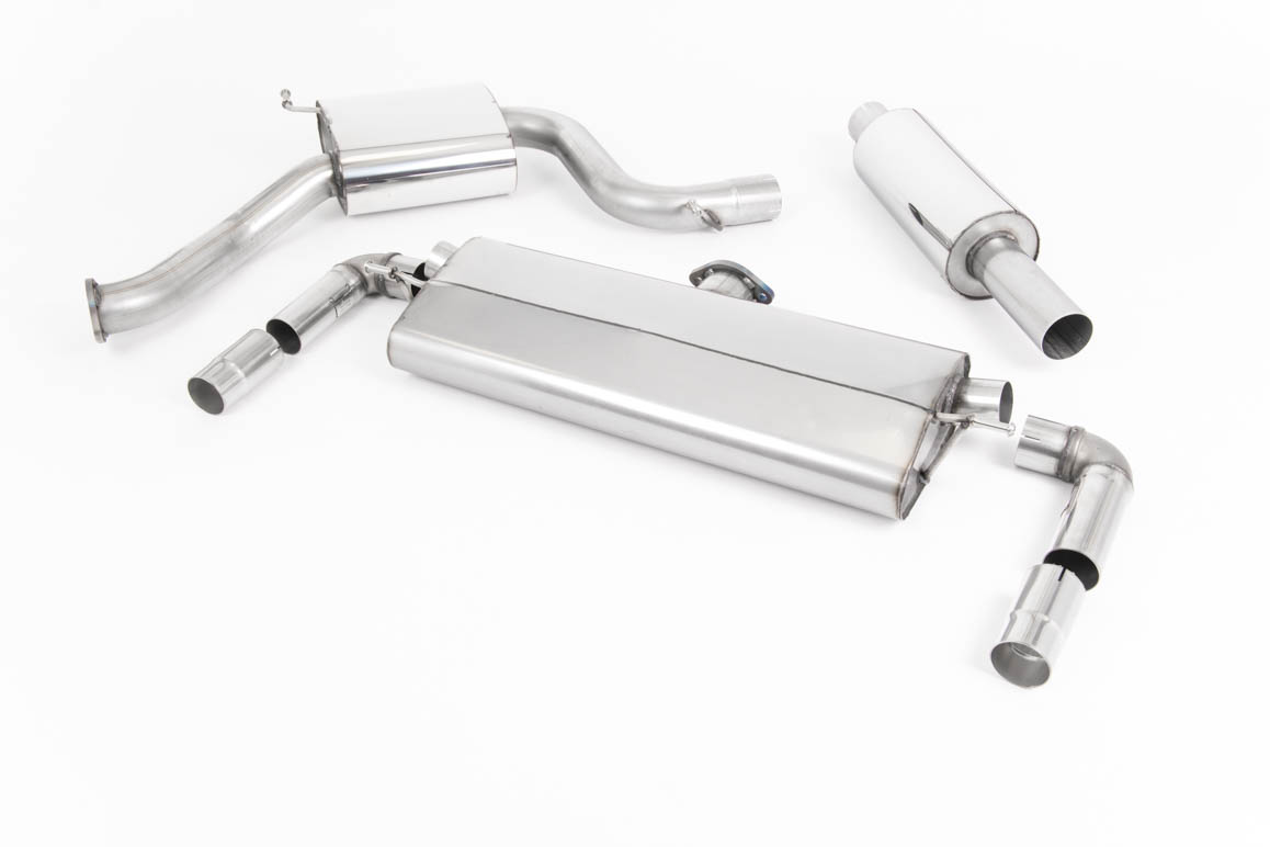 Image of Cat-Back mit Klappensystem Milltek 3" Quad GT-80 Polished Trims