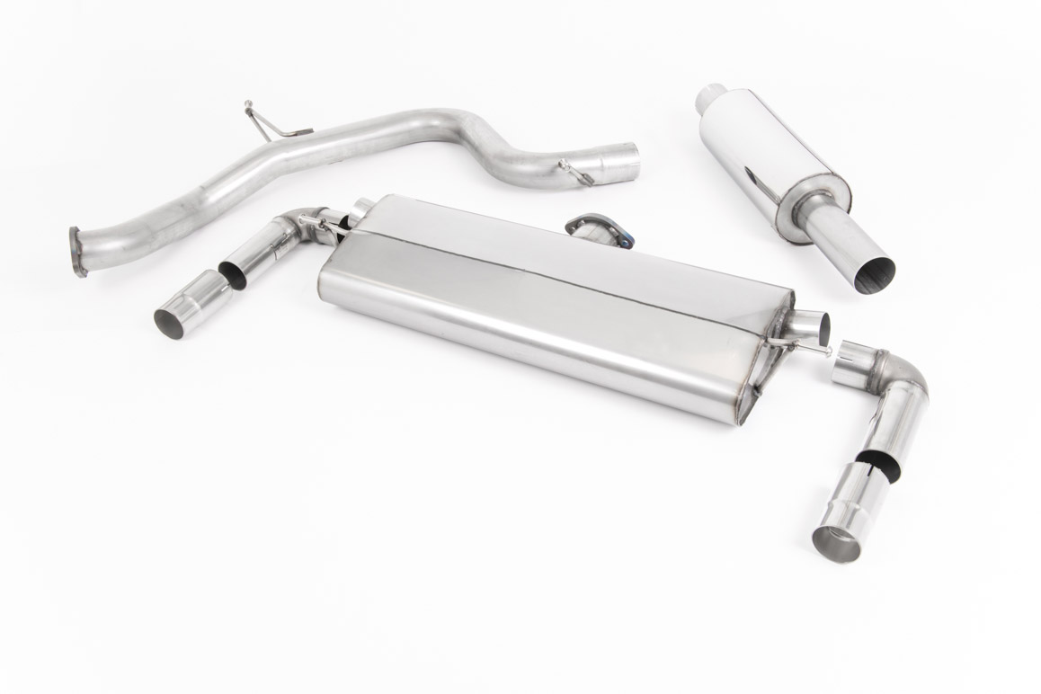 Image of Cat-Back Milltek 3" Dual 100mm GT100 für VW GOLF VII (5G1, BQ1, BE1, BE2) 2.0 GTI TCR 290ps