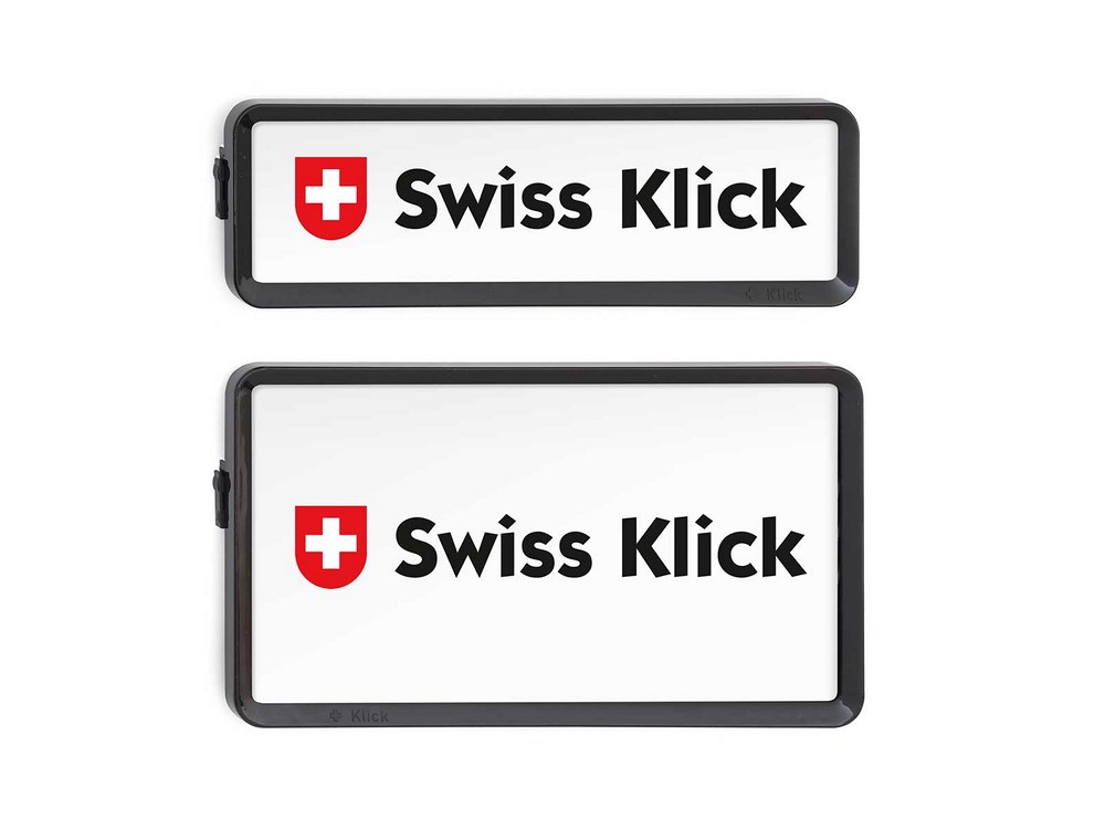 Image of SwissKlick Nummernrahmen Schwarz Hochformat Set