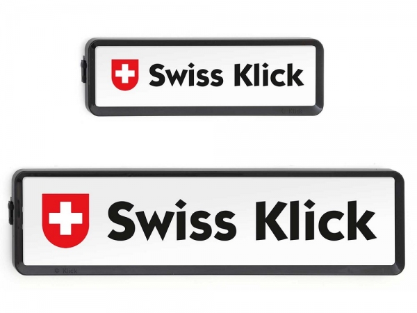 Image of SwissKlick Nummernrahmen Schwarz Langformat Set
