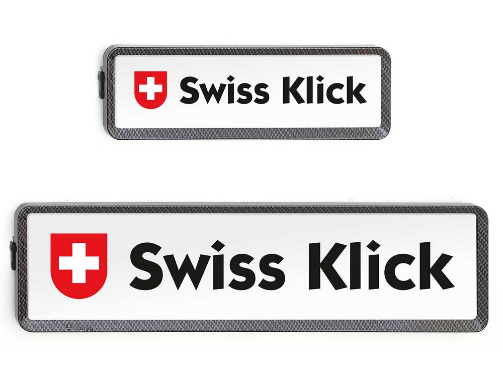 Image of SwissKlick Nummernrahmen Carbon Langformat Set