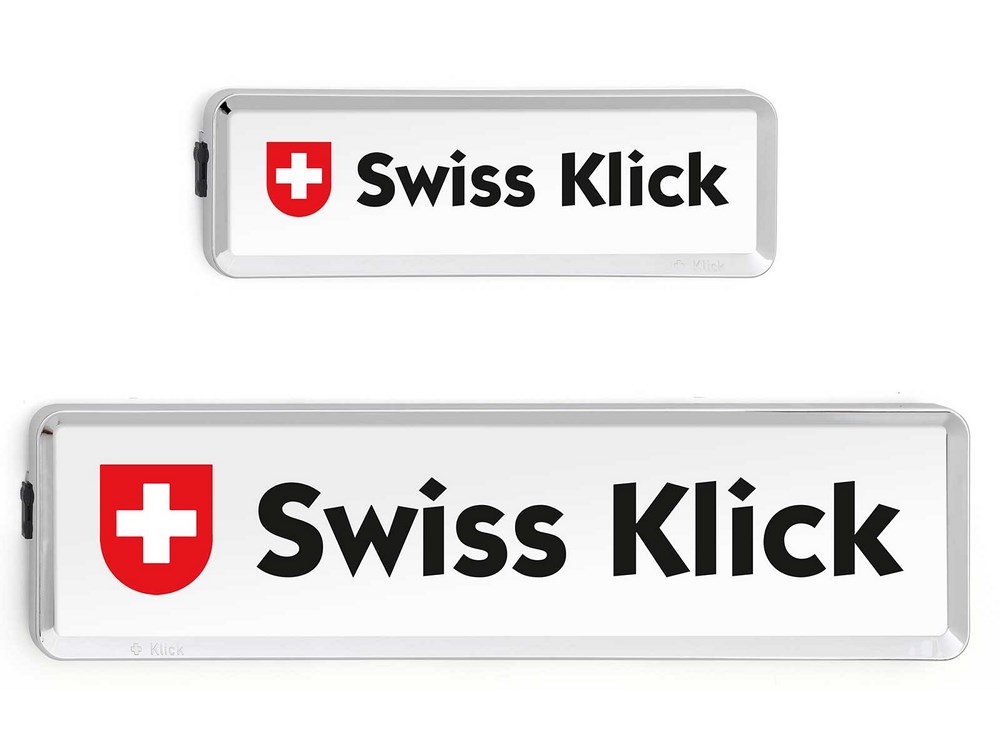 Image of SwissKlick Nummernrahmen Chrome Langformat Set