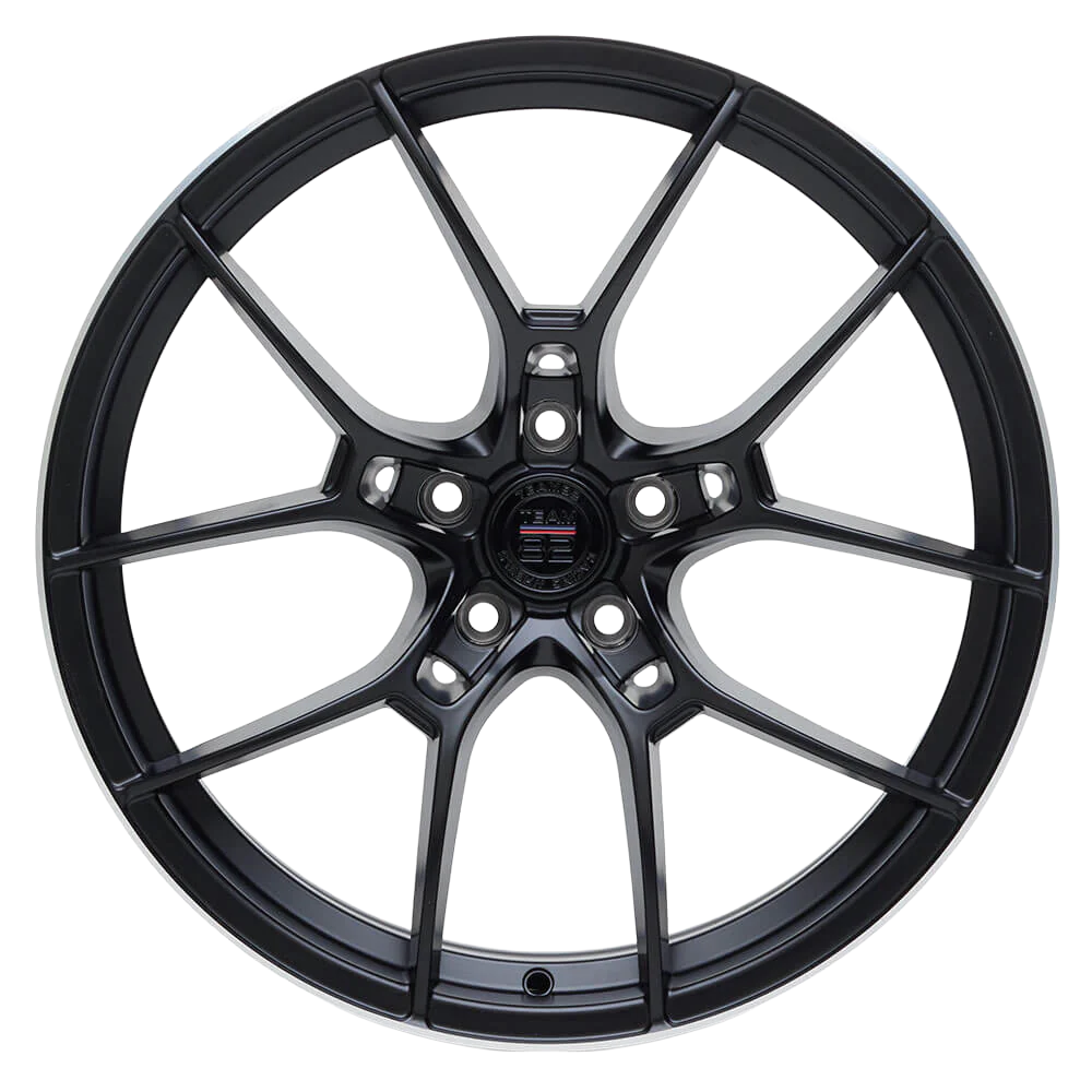 Image of Team82 SI614 8.5x19 5x112 ET45 FLAT BLACK MACHINED LIP Felgen