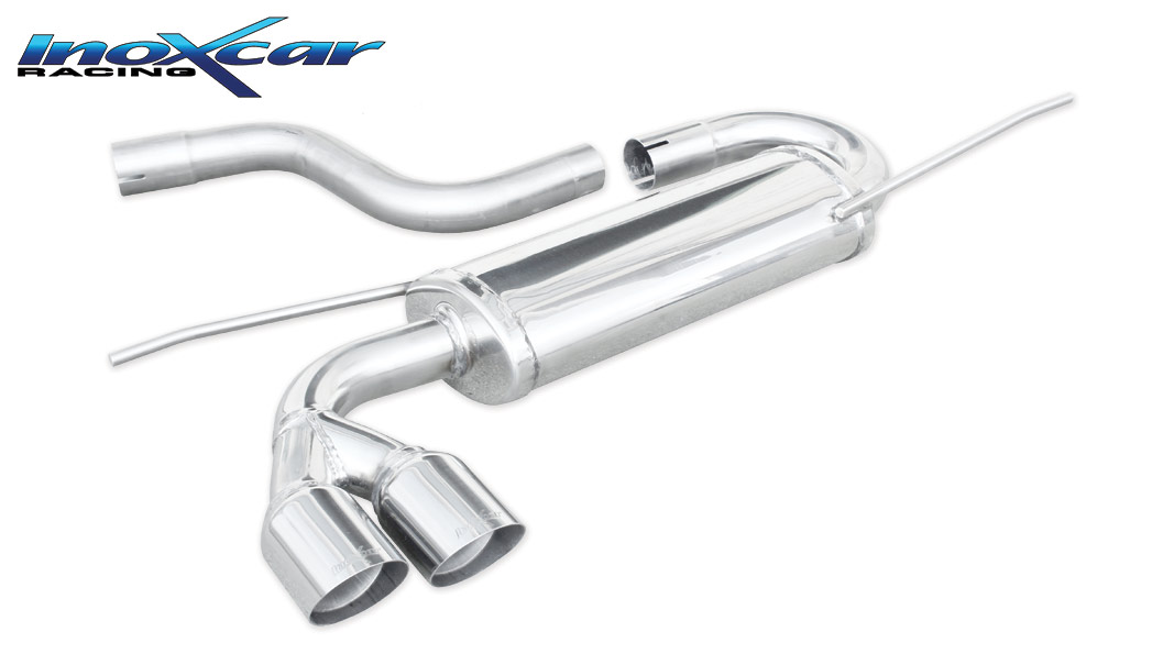 Image of Endschalldämpfer Inoxcar 2x80mm Racing Angled für VW GOLF VI (5K1) 1.4 TSI 122ps