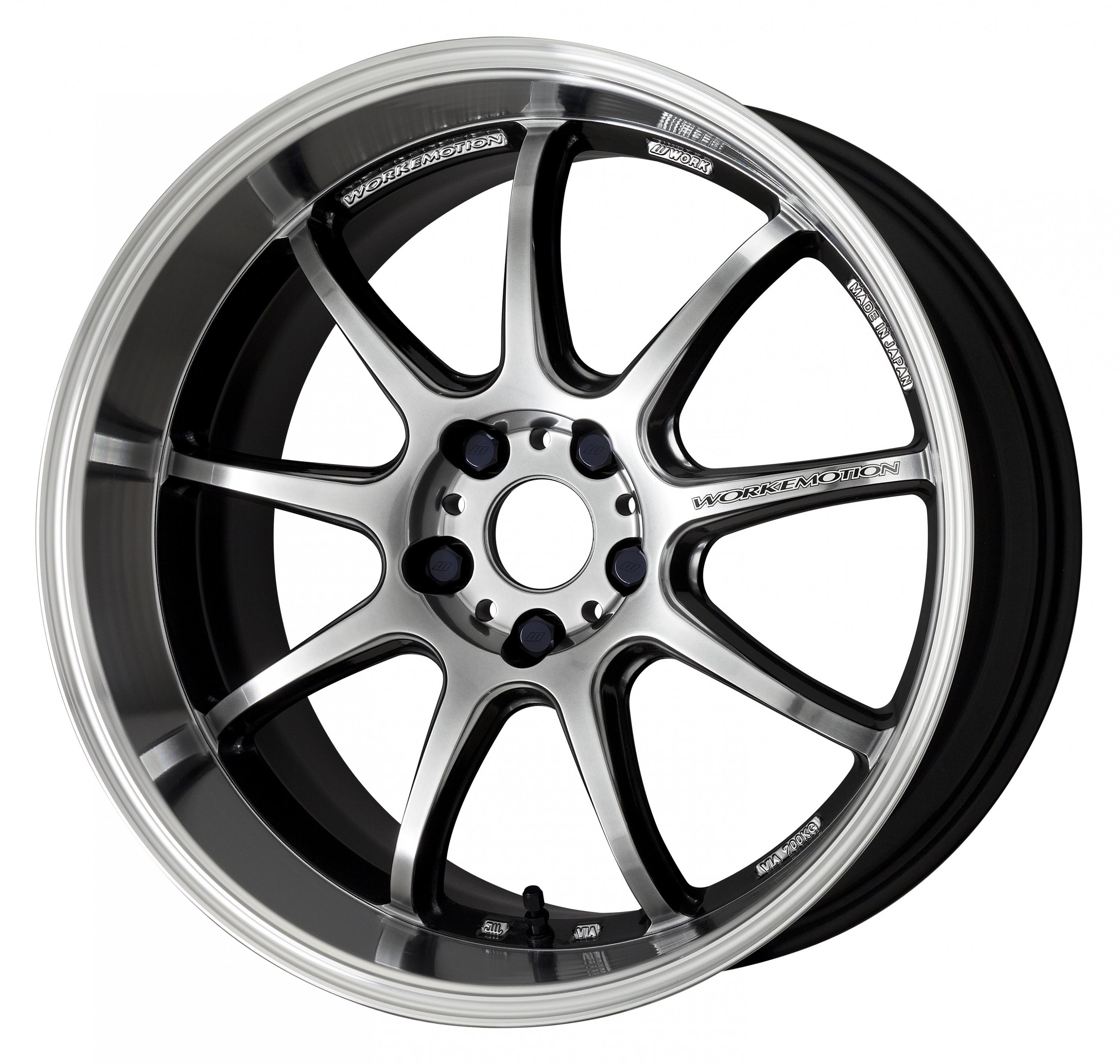 Image of Work Emotion D9R 8.5x19 5x114.3 ET45 Glim Silver Diamond Cut Rim Felgen