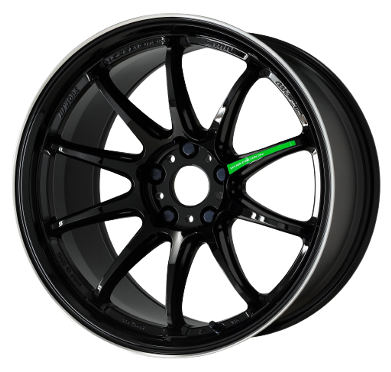 Image of Work Emotion ZR10 8.5x19 5x114.3 ET45 Black Diamond Lip Cut Felgen