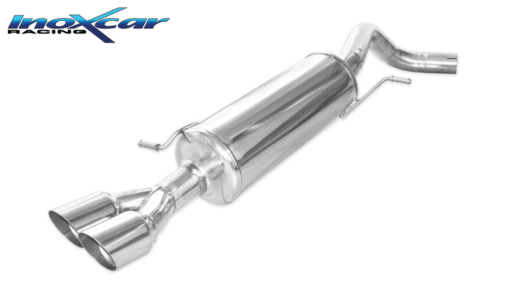 Image of Endschalldämpfer Inoxcar 2x80mm Racing Angled für VW POLO V (6R1, 6C1) 2.0 R WRC 220ps
