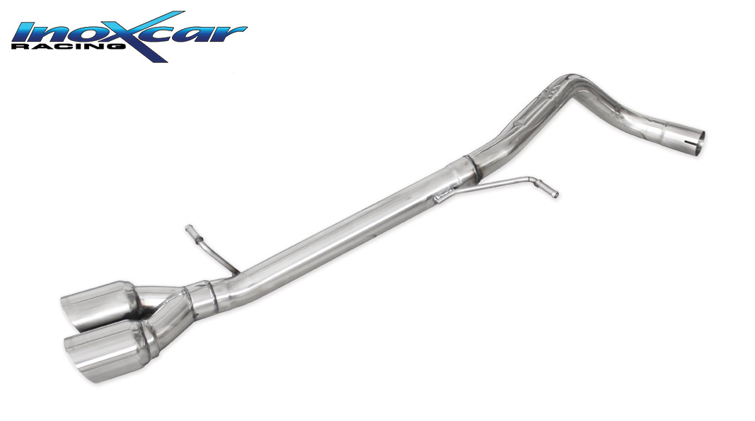 Image of Endschalldämpfer-Ersatzrohr Inoxcar 2x80mm Racing Angled für VW POLO V (6R1, 6C1) 2.0 R WRC 220ps