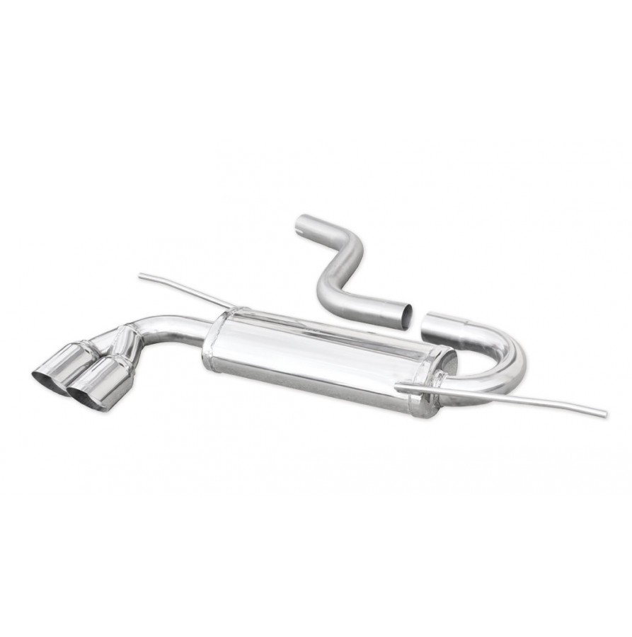 Image of Endschalldämpfer Inoxcar 2x80mm Racing Angled für VW SCIROCCO III (137, 138) 1.4 TSI 122ps