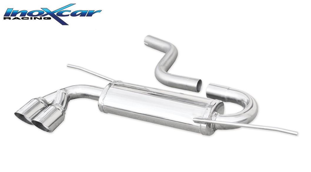 Image of Endschalldämpfer Inoxcar 2x80mm Racing Angled für VW SCIROCCO III (137, 138) 2.0 TFSI 200ps