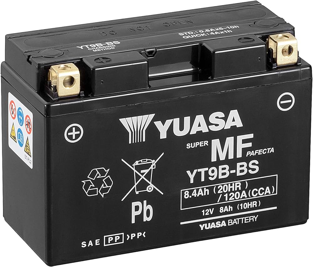 Batterie Moto Yuasa YT9B  12V 8.4Ah