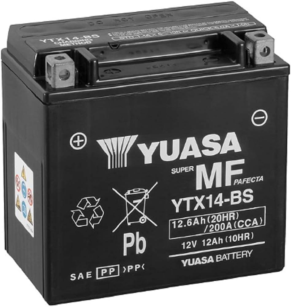 Batterie Moto Yuasa YTX14  12V 12.6Ah