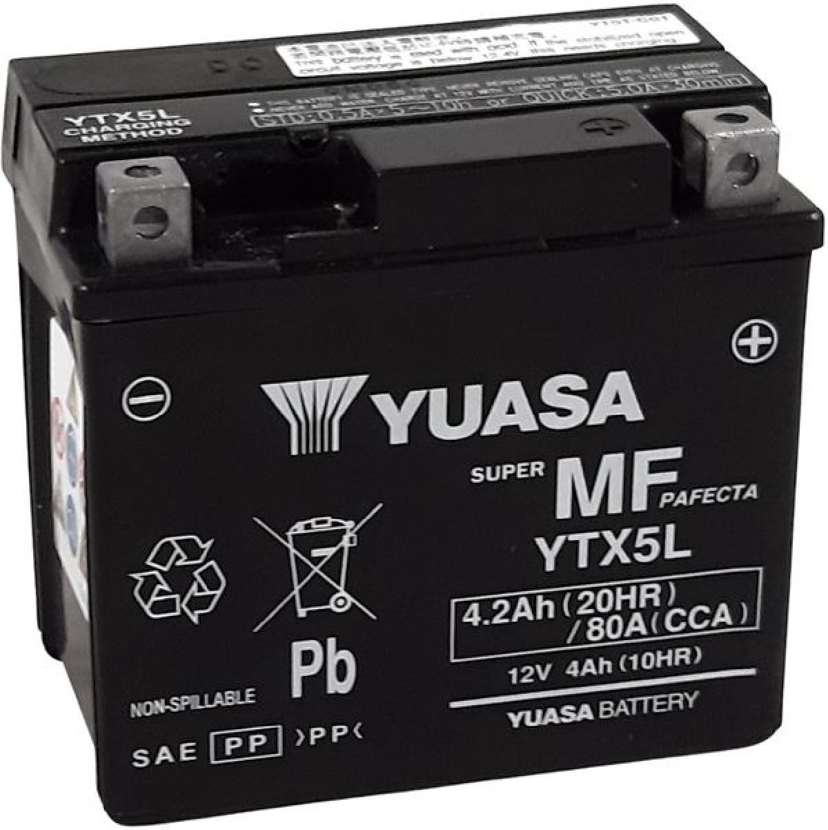 Batterie Moto Yuasa YTX5L  12V 4.2Ah