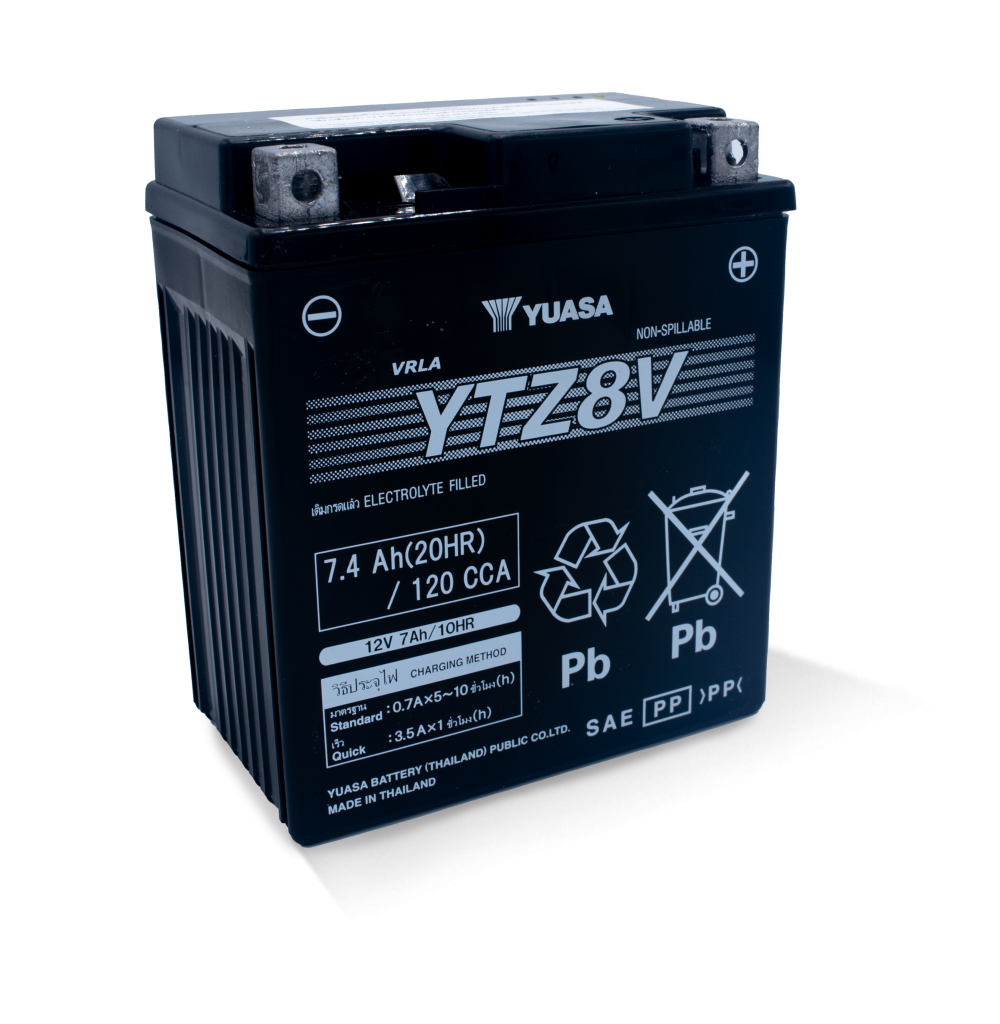 Batterie Moto Yuasa YTZ8V  12V 7.4Ah