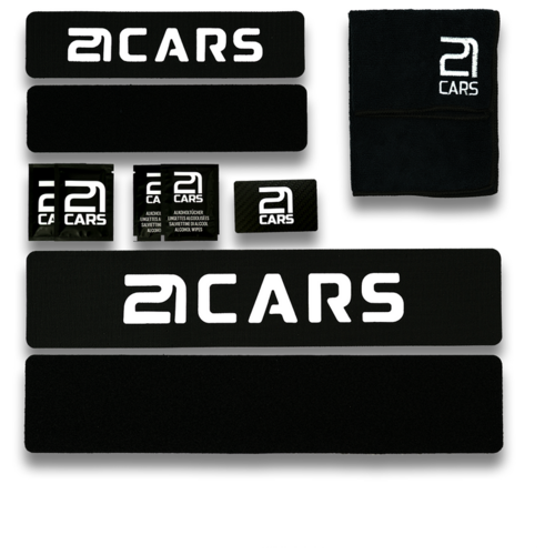 21Cars Nummernrahmen Klett Wechselschild Premium (Langformat)