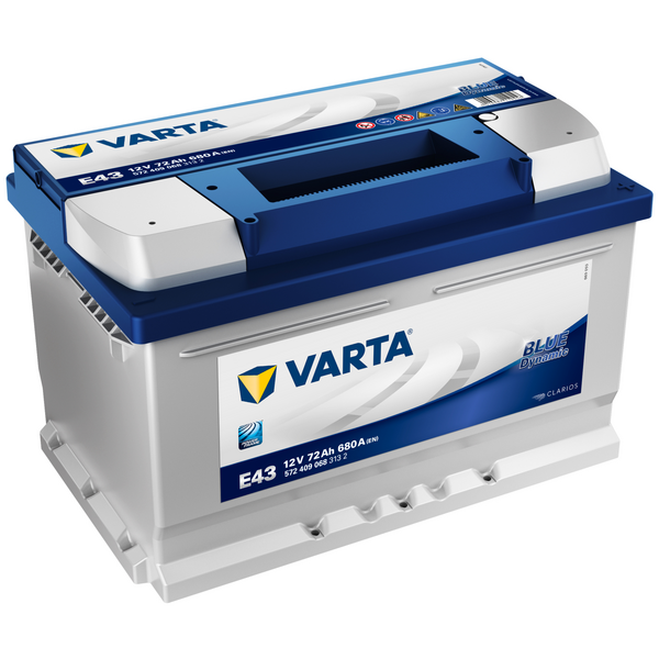 Autobatterie Varta E43 Blue Dynamic 12V 72Ah 680A - Rupteur