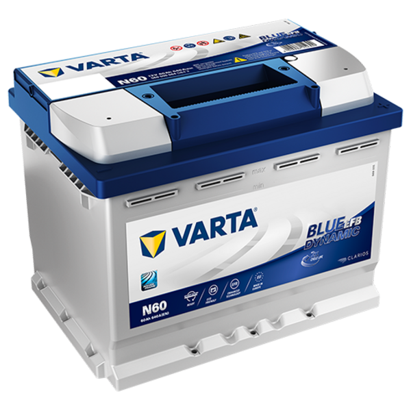 Batterie Voiture Varta N60 Blue Dynamic EFB 12V 60Ah 640A