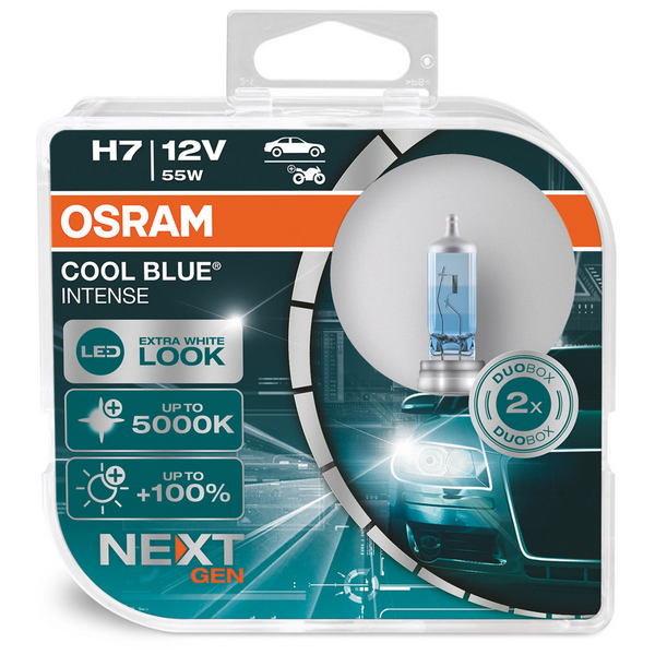 Scheinwerferlampen Osram Cool Blue Intense Next Generation H7 DuoPack für