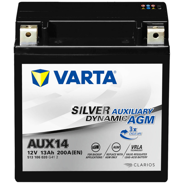 Autobatterie Varta AUX14 Silver Dynamic Auxiliar 12V 13Ah 200A