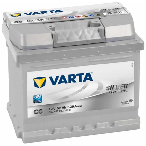 Autobatterie Varta C6 Silver Dynamic 12V 52Ah 520A - Rupteur
