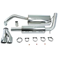 Cat-Back Bull-X  63.5 2x80mm Inox pour VW POLO IV (9N_, 9A_) 1.8 GTI 150 cv